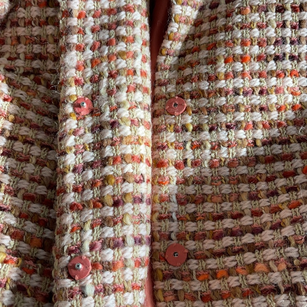 NWOT Talbots woven wool tweed multicolored blazer - Picture 8 of 10